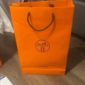 Hermes Orange Shopping Bag